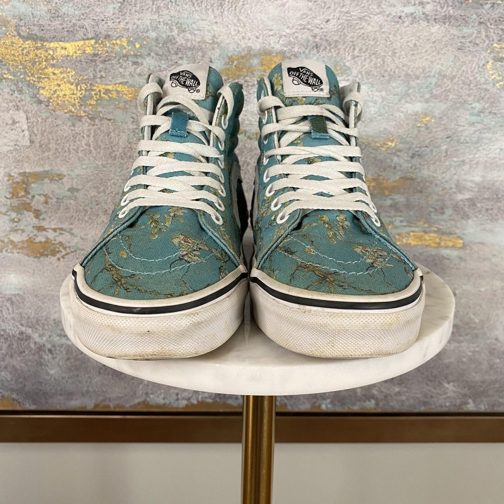 Vans Sk8-Hi Van Gogh Shoes Mens Size 6 Blue Floral High Top Canvas Sneakers - Picture 3 of 10